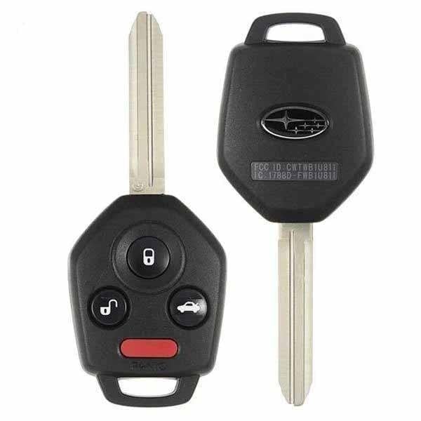 Oem NEW: SUBARU 4 BUTTON REMOTE KEY COMBO CWTWB1U811 / 57497-FJ230 / 57497-AL00A / 57497-FJ021 / B RHK-SUB-FJ021 - main
